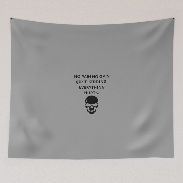 Item preview, NO PAIN NO GAIN JUST KIDDING FUNNY GYM WORKOUT designed and sold by eihabo.