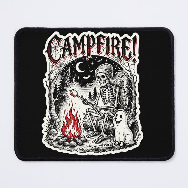 Item preview, Campfire Empire Skeleton Camping Halloween Retro Gothic Design designed and sold by ArcaneArtistry.