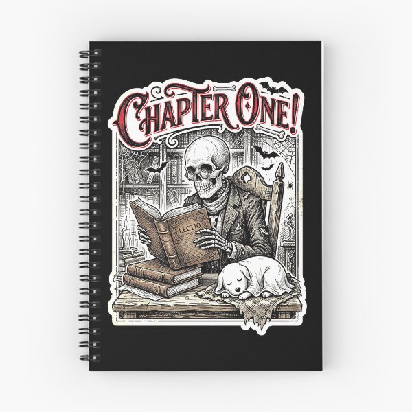 Item preview, Chapter One Gothic Skeleton Reader Vintage Dark Academia Book Lover designed and sold by ArcaneArtistry.