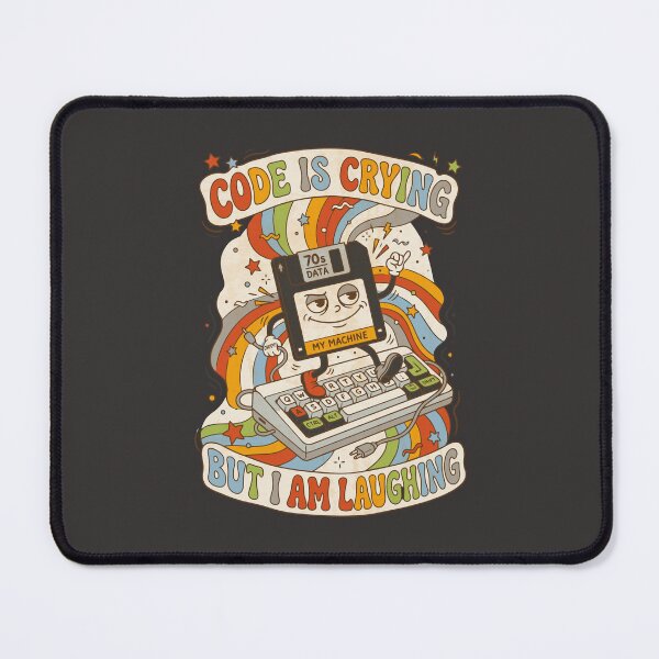 Item preview, Retro floppy disk with groovy computer keyboard - Dark Colors Edition designed and sold by Shyla Marsare.