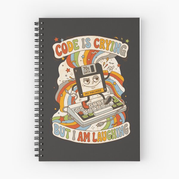 Item preview, Retro floppy disk with groovy computer keyboard - Dark Colors Edition designed and sold by Shyla Marsare.