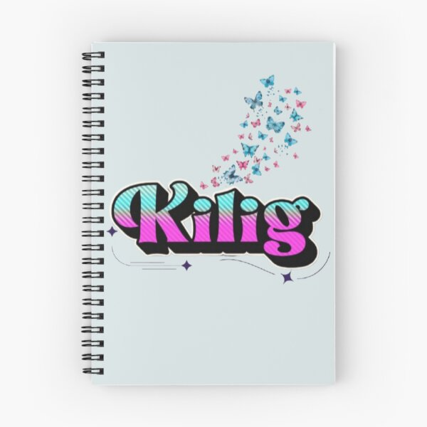 Item preview, Kilig Tagalog Word Butterflies In Stomach Pink Cyan Retro Typography Art designed and sold by Miheerala.