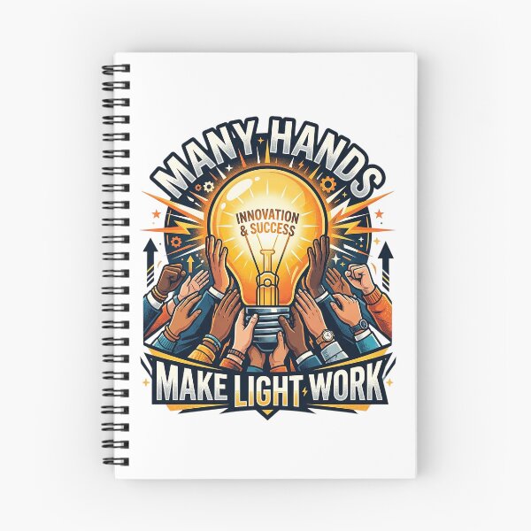 Item preview, Many Hands Make Light Work Teamwork Innovation Success Graphic Tee Design designed and sold by Nubian Style.