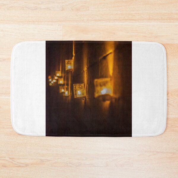 Item preview, Warm Night Lanterns Glow Along Rustic Wall, Creating Cozy Street Lighting Ambiance With Soft Glows designed and sold by Nmallia.