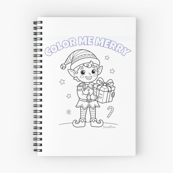 Item preview, Color Me Merry Christmas Elf - DIY Holiday Coloring Page Design designed and sold by SmartPuns.