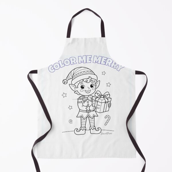 Item preview, Color Me Merry Christmas Elf - DIY Holiday Coloring Page Design designed and sold by SmartPuns.