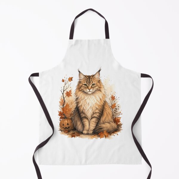 Item preview, Norwegian Forest Cat in an Autumn Woodland | Fall Cat designed and sold by PAPIRO SIGLO XXI.