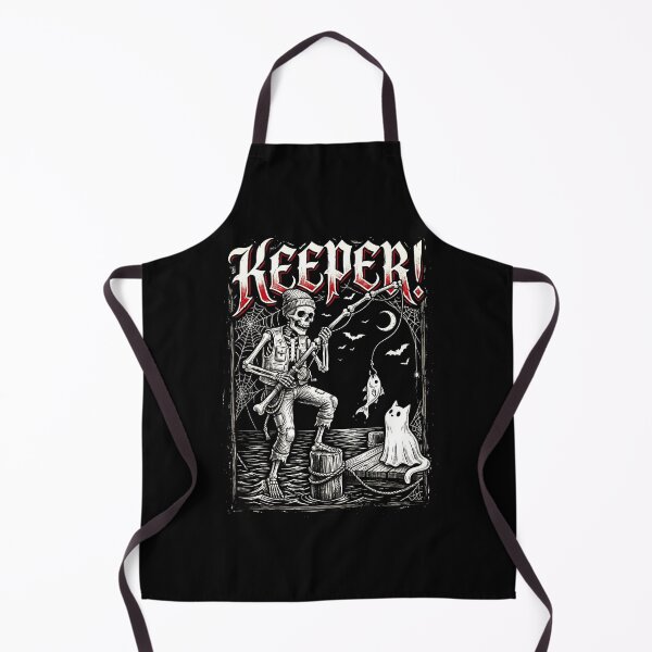 Item preview, Halloween Skeleton Fishing Vintage Gothic Horror Retro Halloween Design designed and sold by ArcaneArtistry.