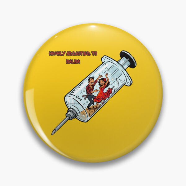 Item preview, Highly Addicted to Salsa Ironic Syringe - 3D Latin Dance Pun designed and sold by SmartPuns.