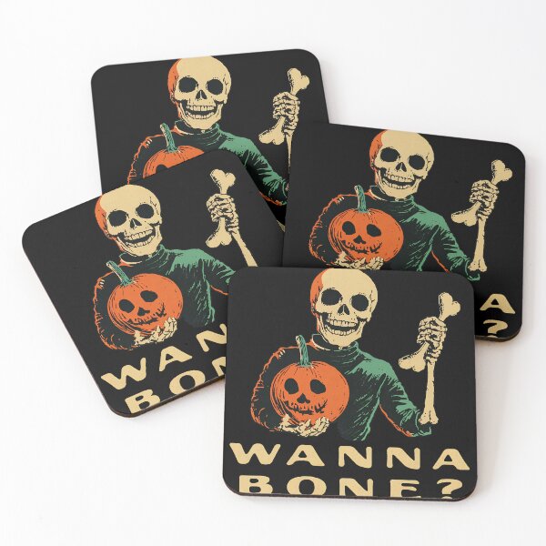Item preview, Wanna Bone Funny Halloween Skeleton Pun designed and sold by ZEtexaxe.
