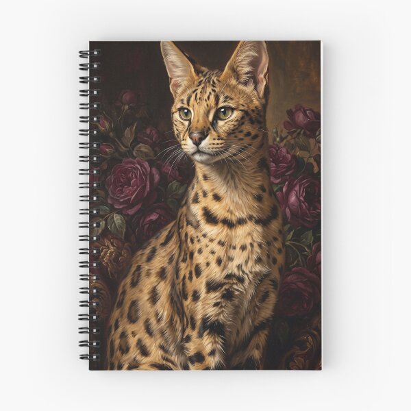 Item preview, Noble Serval Cat Vintage Oil Portrait designed and sold by Real Beast Art.