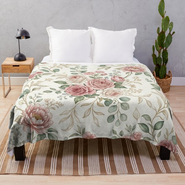 Item preview, Luxury Blush Pink Rose Peony Floral Pattern designed and sold by ShivCraftStudio.