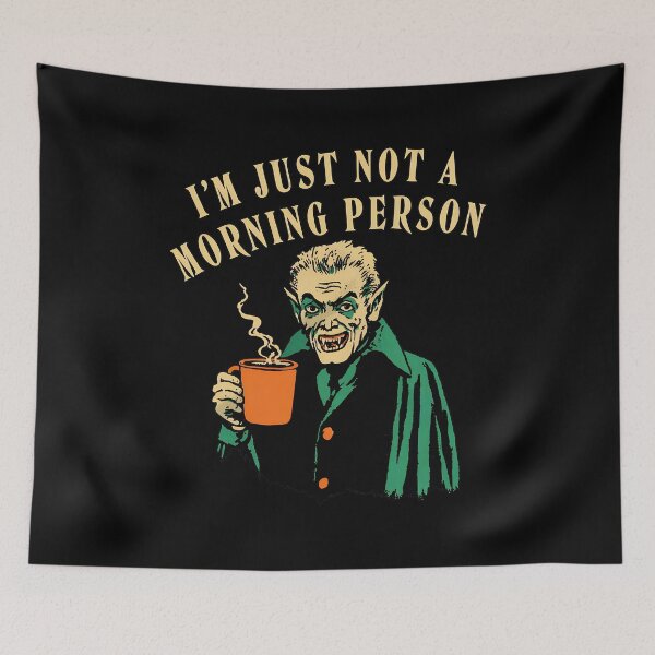 Item preview, I'm Just Not A Morning Person Funny Vampire Coffee designed and sold by ketttitisandnon.