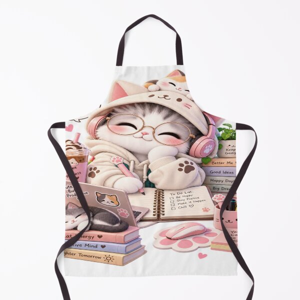 Item preview, Cozy Cat Good Vibes | Cute Kawaii Study Cat designed and sold by HACHI-SHOP.