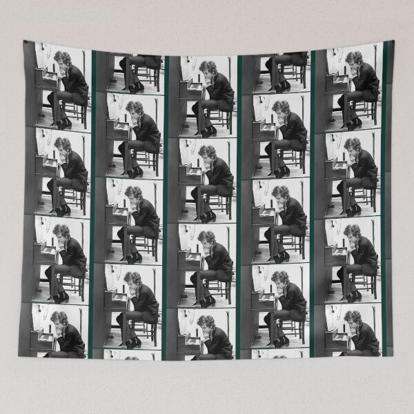 Item preview, Playing Piano On Black And White Photo Dylans designed and sold by KerenzaJohnson.