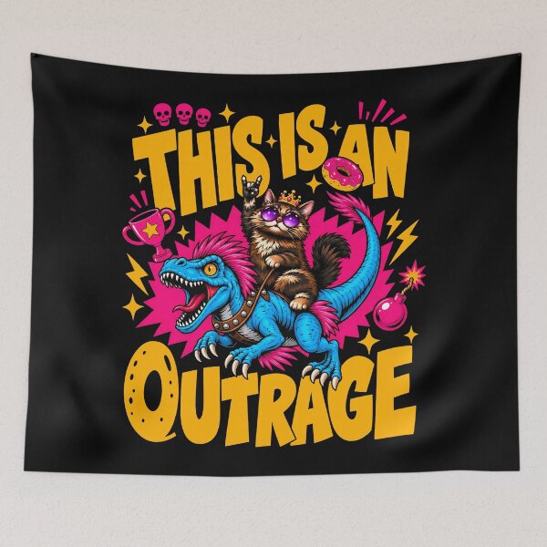 Item preview, Princess Donut Riding Mongo This Is An Outrage Inspired Graphic designed and sold by gernays.