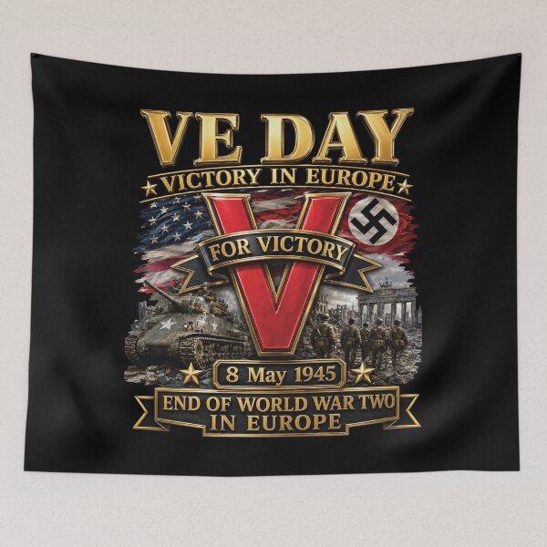 Item preview, Army - VE Day - Victory in Europe Day - End of WWII - 3D - Enhanced designed and sold by Military Insignia Products.