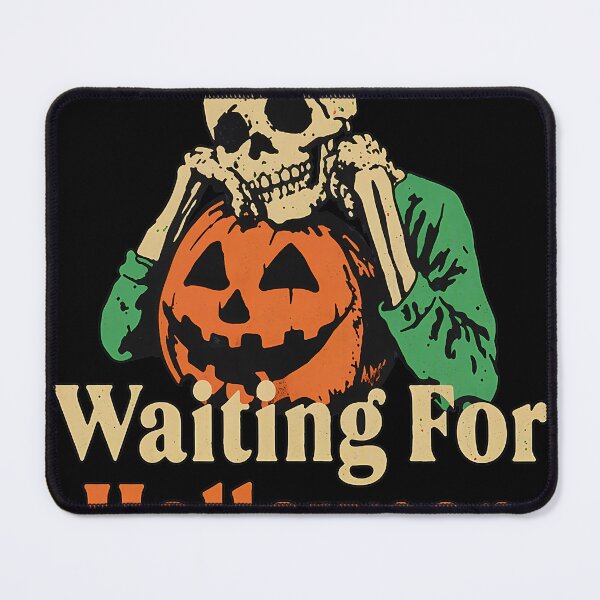 Item preview, Waiting For Halloween Funny Spooky Skeleton Pumpkin designed and sold by ZEtexaxe.