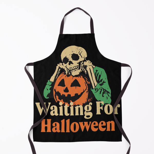 Item preview, Waiting For Halloween Funny Spooky Skeleton Pumpkin designed and sold by ZEtexaxe.