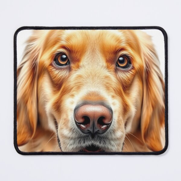 Item preview, Realistic Cute Golden Retriever Dog Portrait Art designed and sold by IntelliMindDesigns.