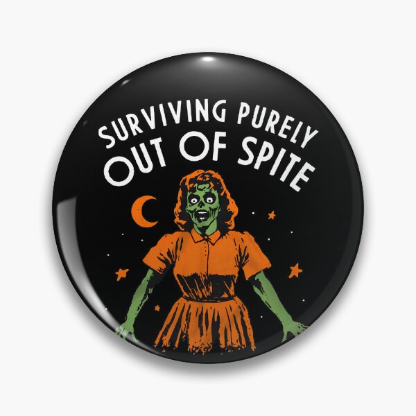Item preview, Surviving Purely Out Of Spite Funny Retro Zombie designed and sold by ketttitisandnon.