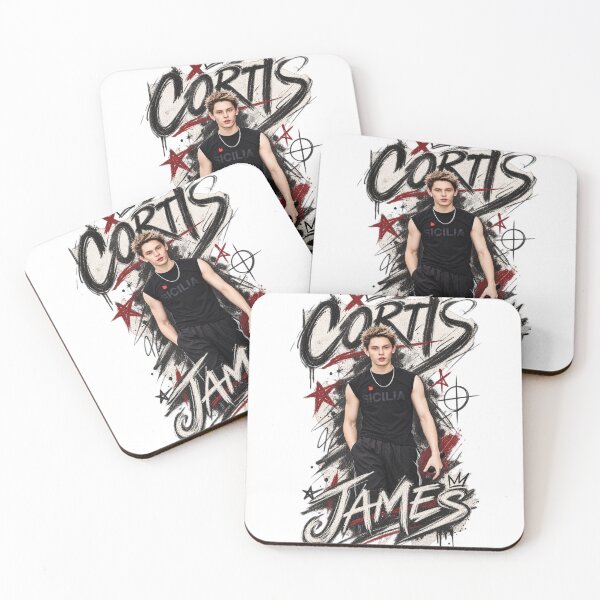Item preview, James CORTIS Layered Brush Sticker | Abstract Text Decal designed and sold by Valeree Store.