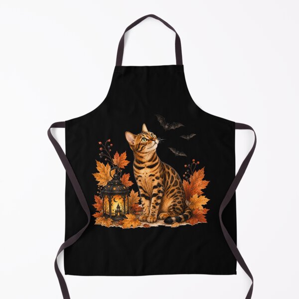 Item preview, Bengal Cat Watching Bats | Halloween Cat designed and sold by PAPIRO SIGLO XXI.