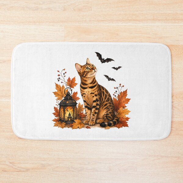 Item preview, Bengal Cat Watching Bats | Halloween Cat designed and sold by PAPIRO SIGLO XXI.