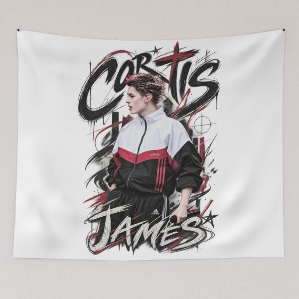 Item preview, James CORTIS Calligraphy Graphic Tee | Abstract Brush Art designed and sold by Valeree Store.