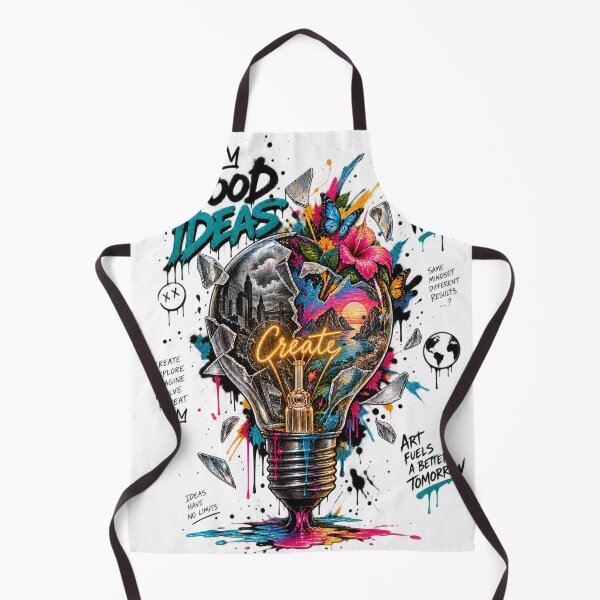 Item preview, Create Your World – Broken Light Bulb Colorful Street Art designed and sold by Puraenergia Stickers.