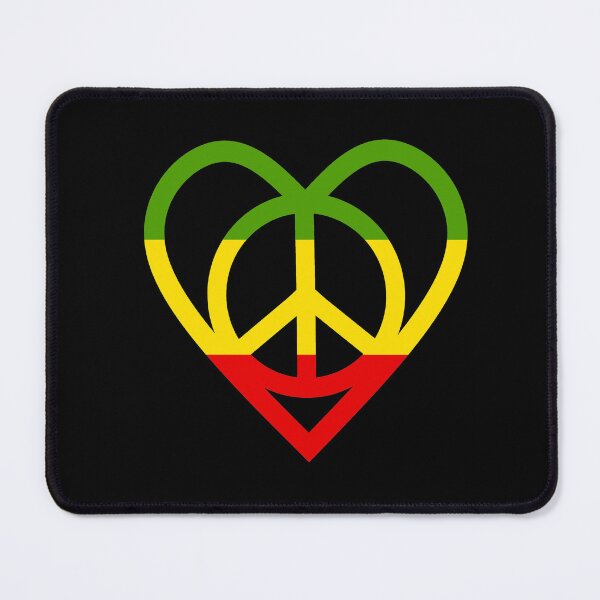 Item preview, Rasta Peace And Love Symbol designed and sold by Sartoris Art.