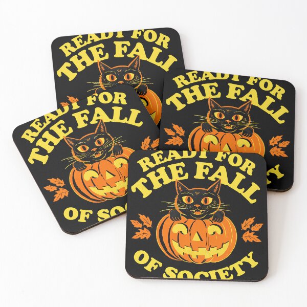 Item preview, Ready For The Fall Of Society Funny Black Cat Pumpkin designed and sold by ZEtexaxe.