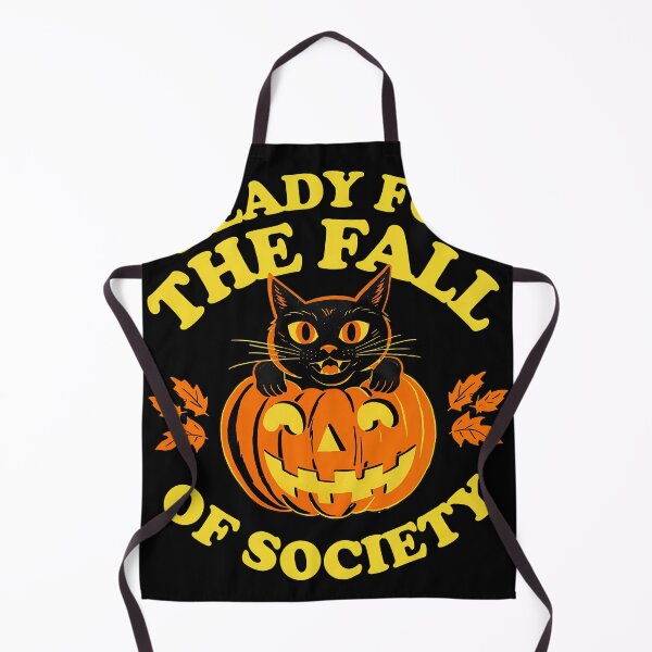 Item preview, Ready For The Fall Of Society Funny Black Cat Pumpkin designed and sold by ZEtexaxe.