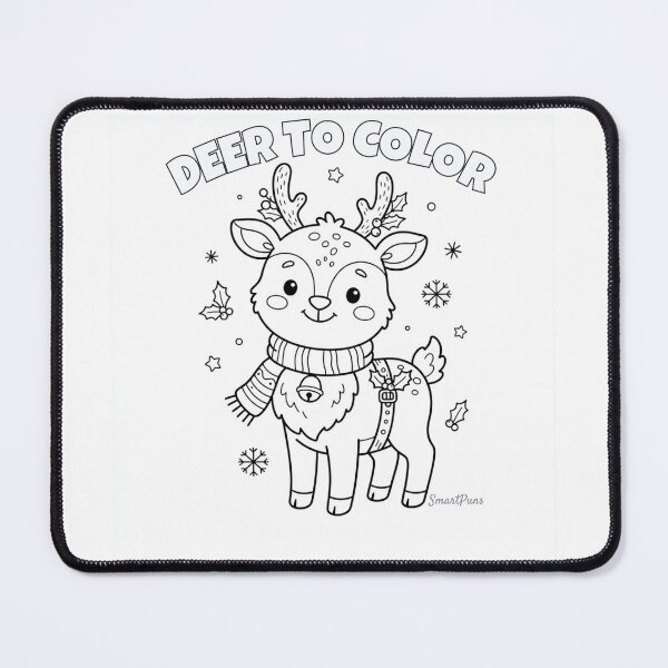 Item preview, Color Your Own Christmas Reindeer - Cute Holiday Coloring Page Design designed and sold by SmartPuns.