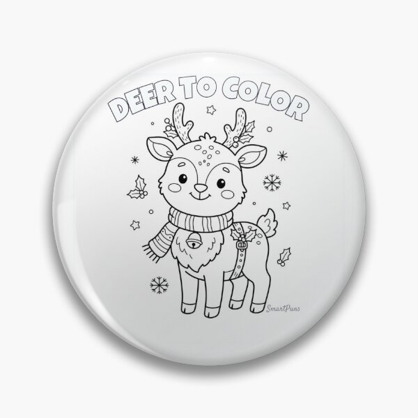 Item preview, Color Your Own Christmas Reindeer - Cute Holiday Coloring Page Design designed and sold by SmartPuns.