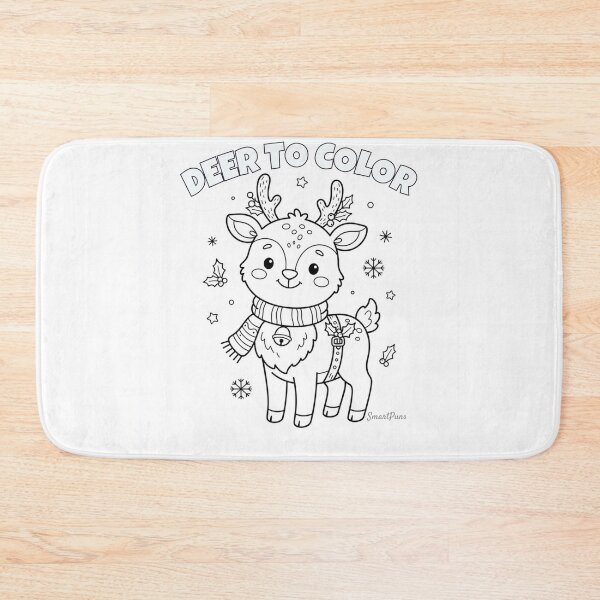 Item preview, Color Your Own Christmas Reindeer - Cute Holiday Coloring Page Design designed and sold by SmartPuns.