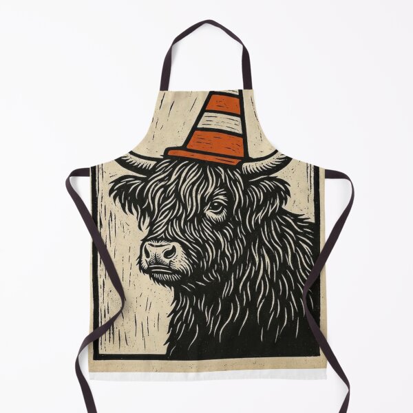 Item preview, Scottish Highland Cow Scotland Original Custom Vintage Poster Wall Art Design Pillow Gift designed and sold by Cool Robot Bro..