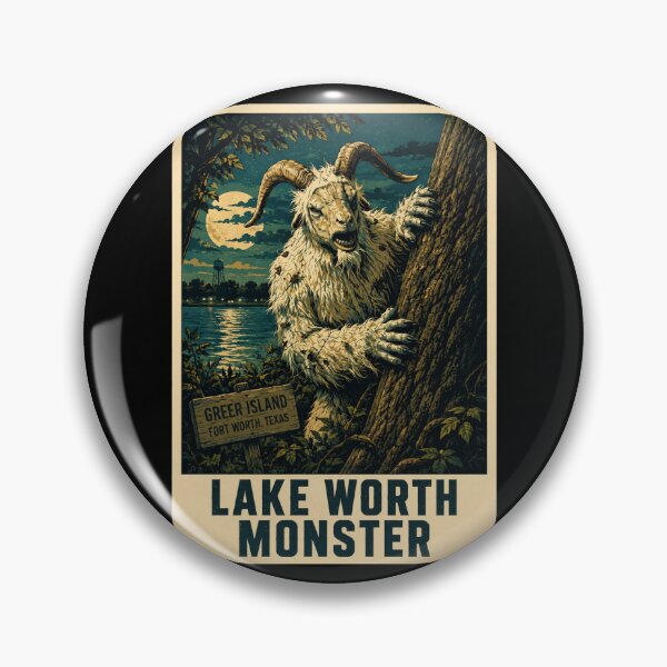 Item preview, Lake Worth Monster Cryptid – Fort Worth Texas Pop Art designed and sold by redsharkuk.