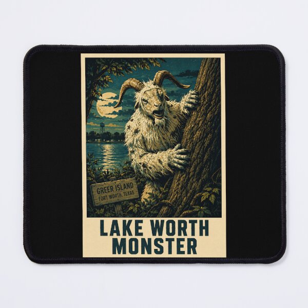 Item preview, Lake Worth Monster Cryptid – Fort Worth Texas Pop Art designed and sold by redsharkuk.