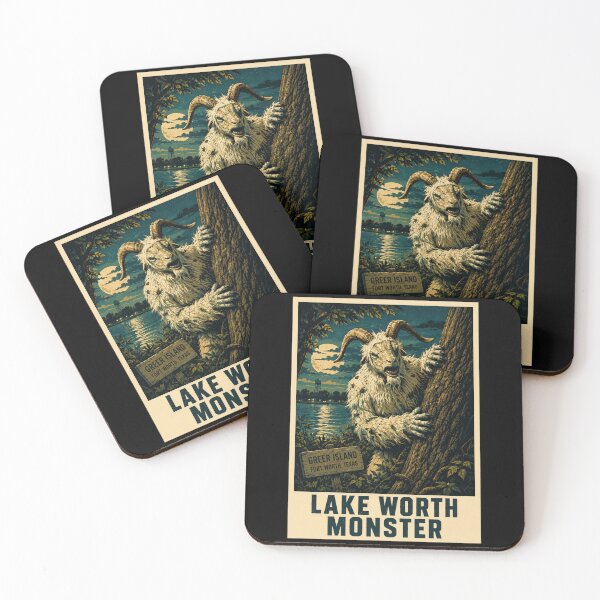 Item preview, Lake Worth Monster Cryptid – Fort Worth Texas Pop Art designed and sold by redsharkuk.