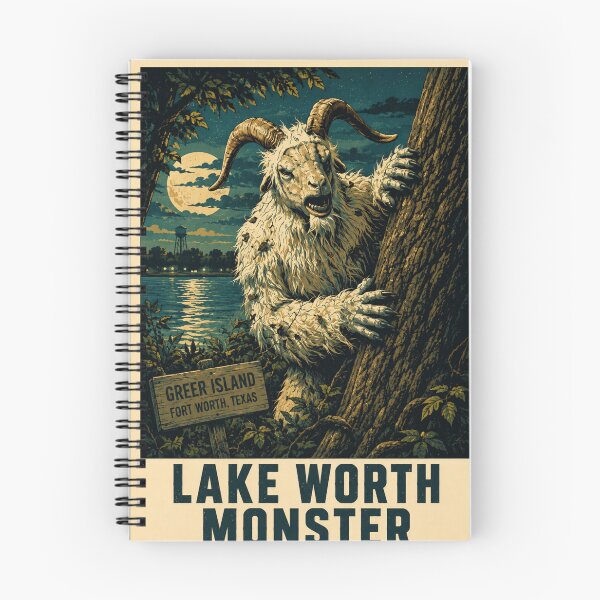 Item preview, Lake Worth Monster Cryptid – Fort Worth Texas Pop Art designed and sold by redsharkuk.