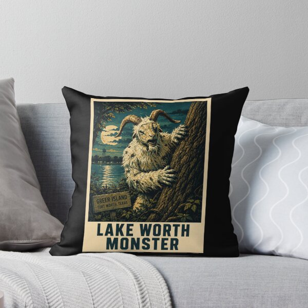 Item preview, Lake Worth Monster Cryptid – Fort Worth Texas Pop Art designed and sold by redsharkuk.