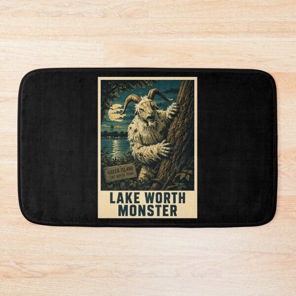 Item preview, Lake Worth Monster Cryptid – Fort Worth Texas Pop Art designed and sold by redsharkuk.