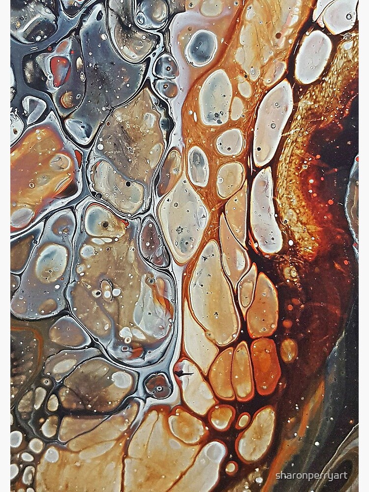 "Orange acrylic pour" Spiral Notebook by sharonperryart | Redbubble