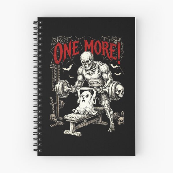 Item preview, One More Rep Skeleton Gym Halloween Workout designed and sold by ArcaneArtistry.