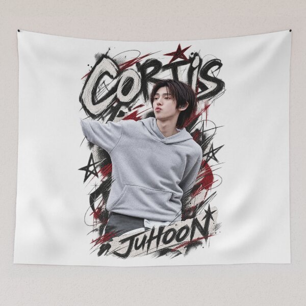 Item preview, Juhoon CORTIS Textured Brush Tee | Minimalist Accent Graphic designed and sold by Valeree Store.