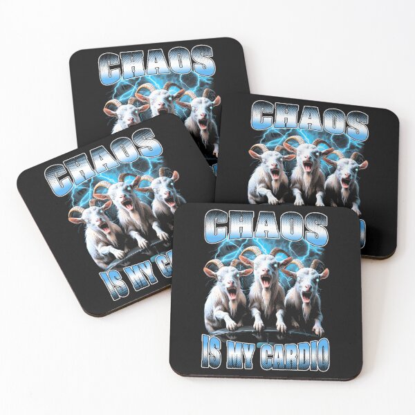 Item preview, Chaos Is My Cardio Funny Zombie Goats Vintage Rap designed and sold by aynorsadier.