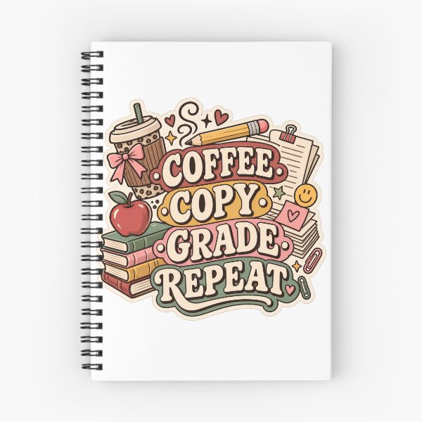Item preview, Retro Coffee Copy Grade Repeat Caffeine Fueled Teacher | Fall Teacher Gift | Back To School Gift | Best Teacher Gift | Teacher Off Duty Gift designed and sold by Noe Mill.