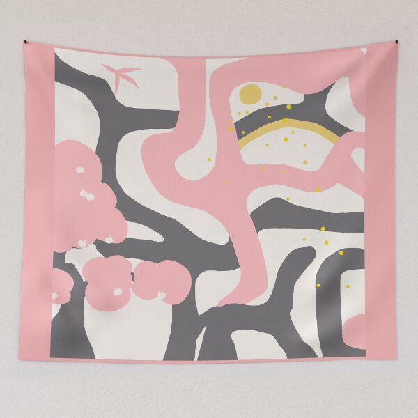 Item preview, Pink River Garden – Abstract Organic Landscape designed and sold by Louise Wersäll.