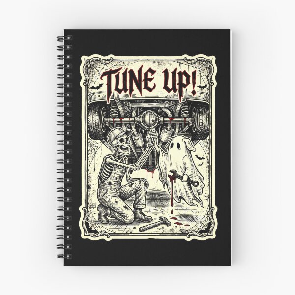 Item preview, Halloween Tune Up Skeleton Mechanic Ghost Hot Rod Garage Retro Design designed and sold by ArcaneArtistry.